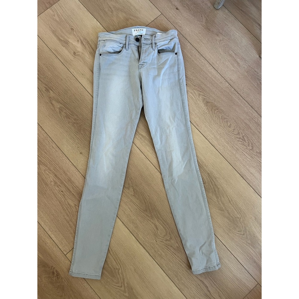 FRAME Denim Le High Skinny Jeans Size 25 Gray Wash High‎ Rise Womens